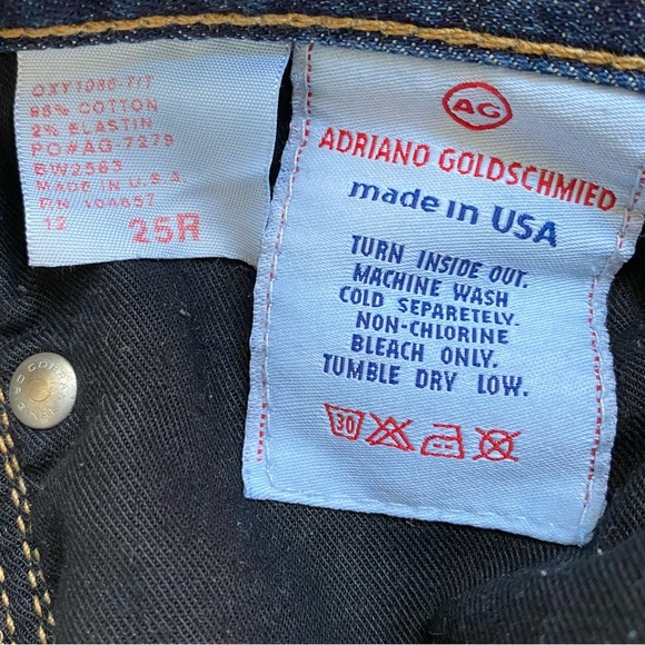 AG Adriano Goldschmied Casablanca low rise waisted crop straight leg blue jeans - Picture 9 of 12